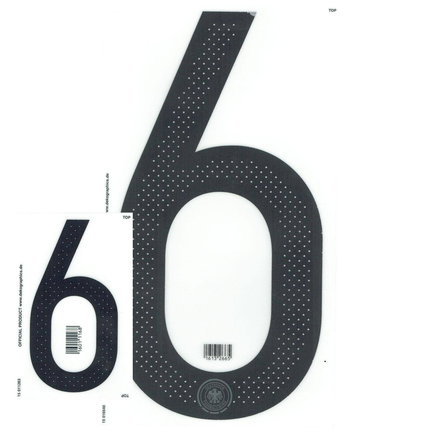 16-17 Adidas Back & Front Numbers - Black Official Name and Number Transfer