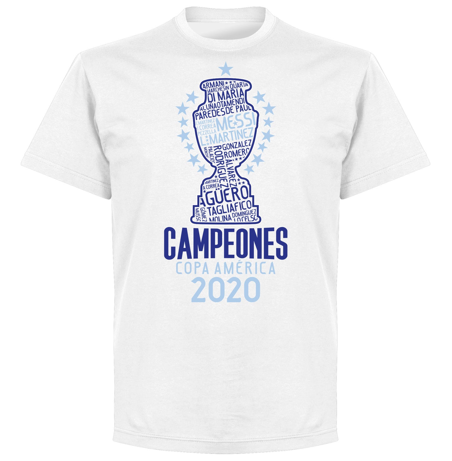 Argentina 2021 Copa America Champions Squad KIDS T-shirt - White
