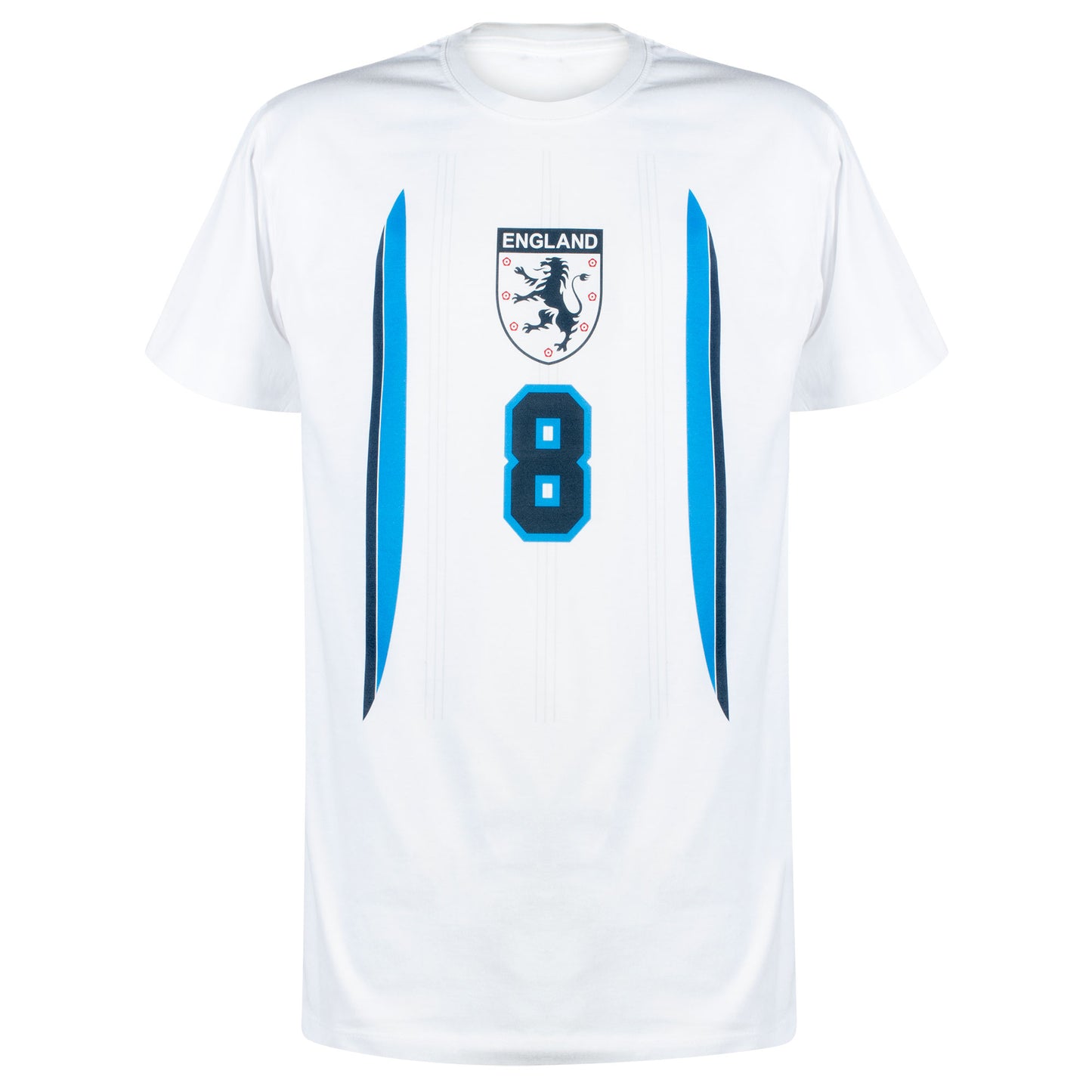 England Euro 96 Home Gascoigne 8 KIDS T-shirt - White