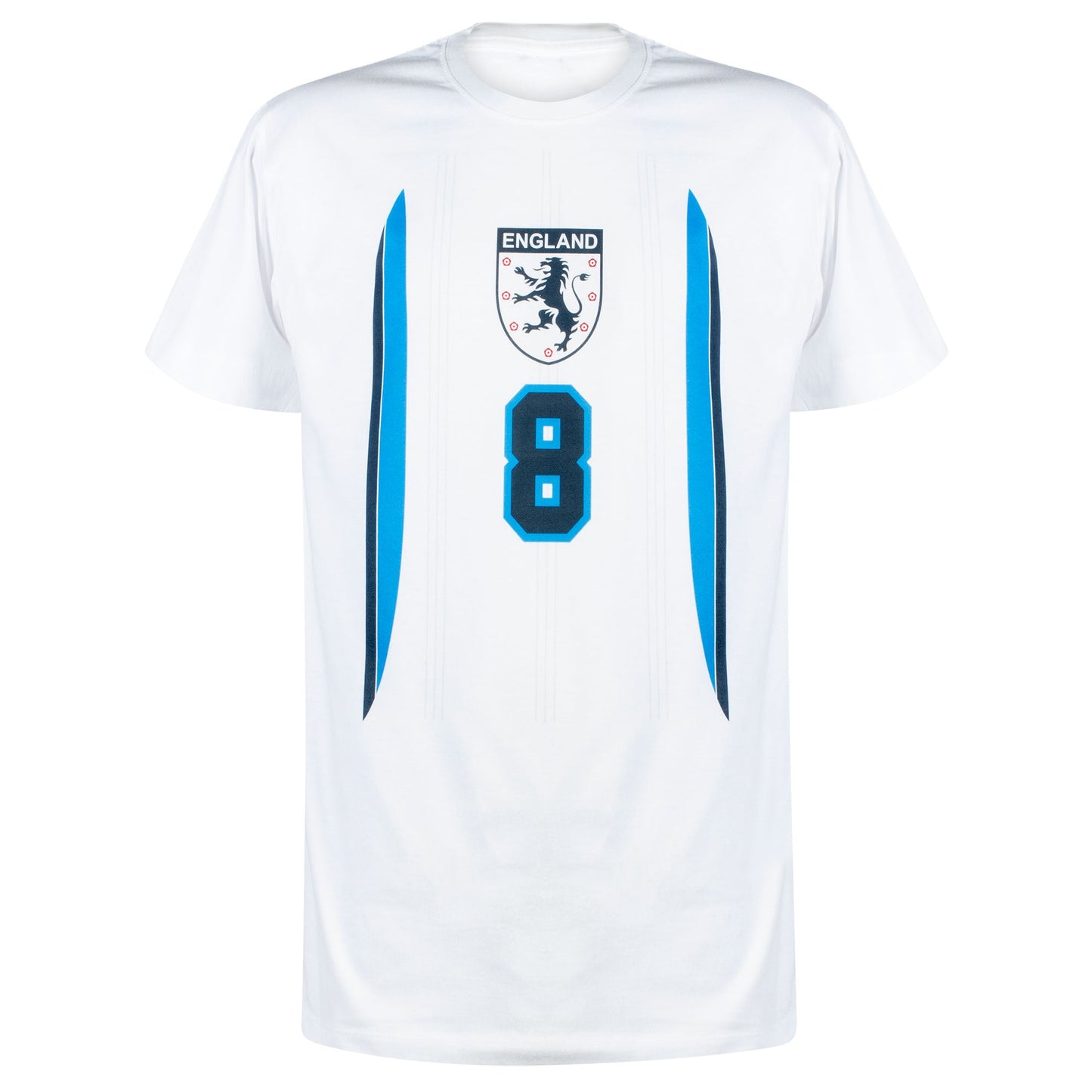 England Euro 96 Home Gascoigne 8 T-shirt - White