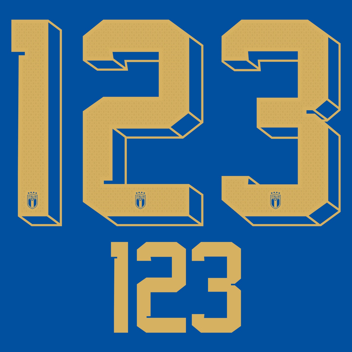 22-23 Italy Home Adult Player Front & Back Number Sets