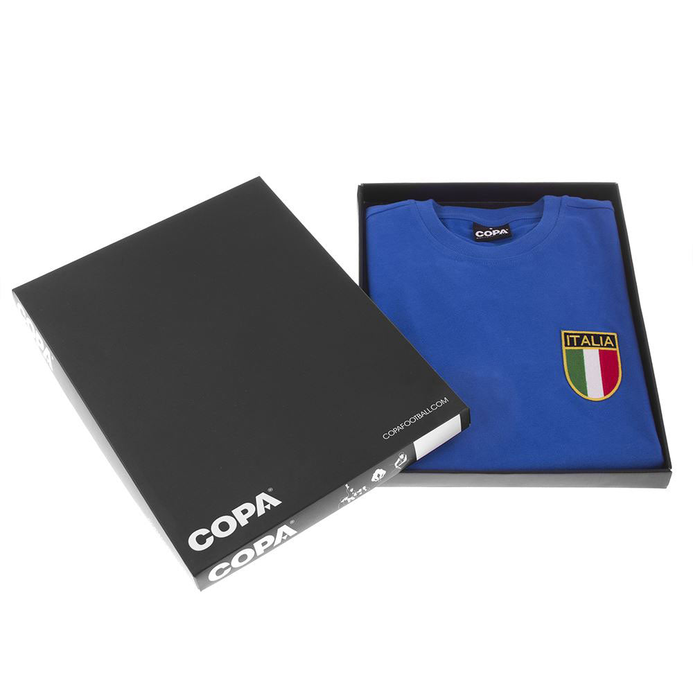 Copa Italy Home No.10 Retro Shirt 1970 (Retro Flock Printing)