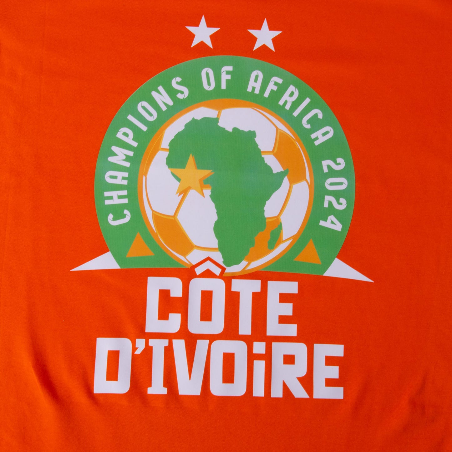 Ivory Coast AFCON 2023 Winners T-shirt - Orange