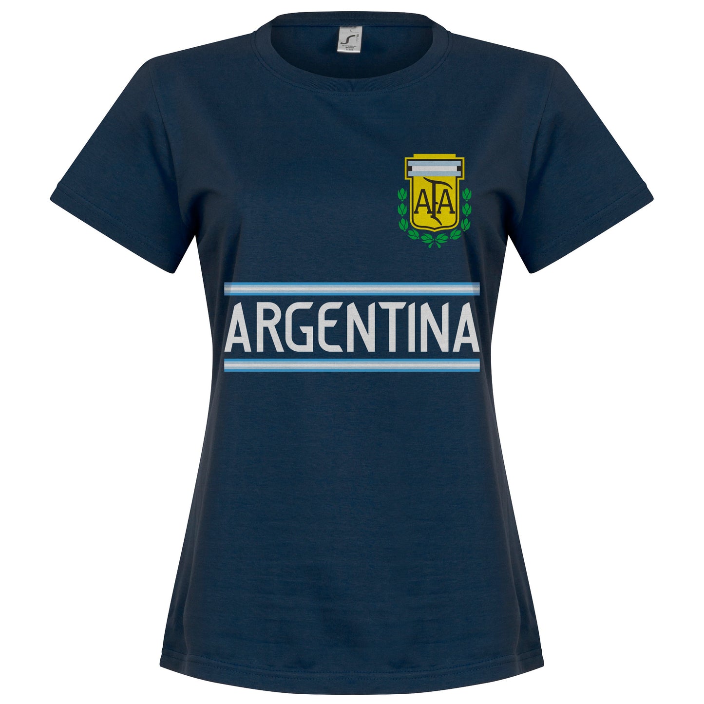 Argentina Messi 10 Team Womens T-shirt - Navy