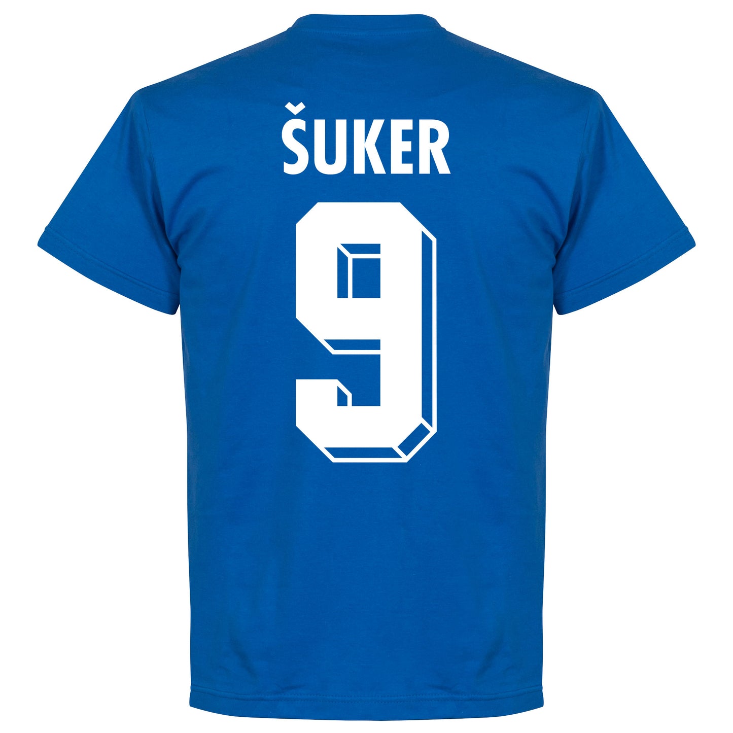 Croatia 98 Retro Suker 9 T-Shirt - Royal