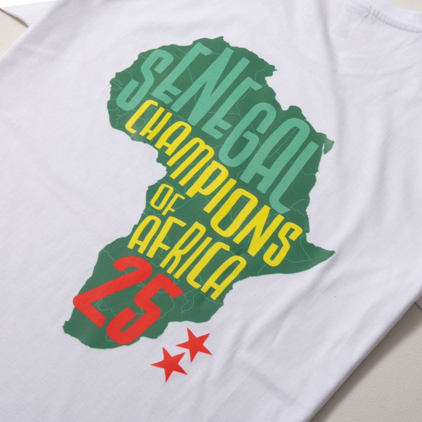 Senegal 2025 AFCON Winners T-shirt - White
