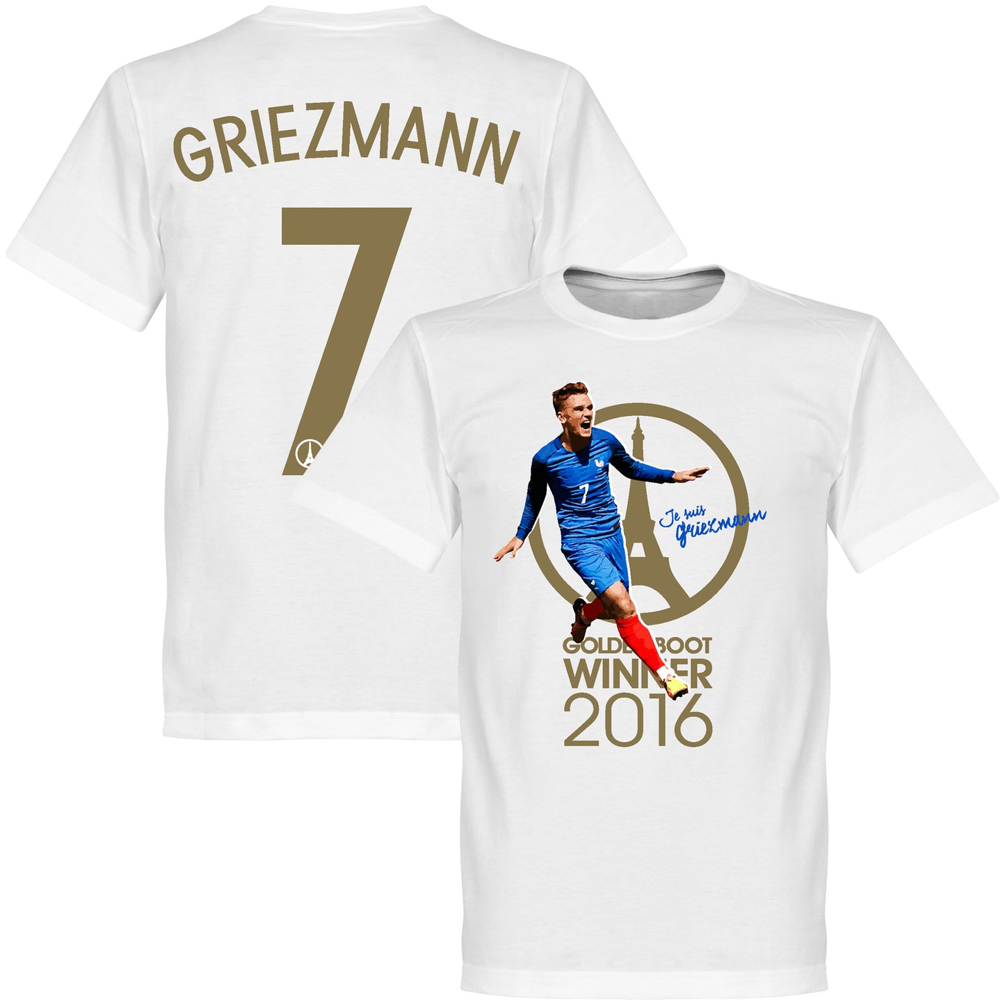 Je Suis Griezmann France 2016 Golden Boot Winner KIDS T-shirt- White