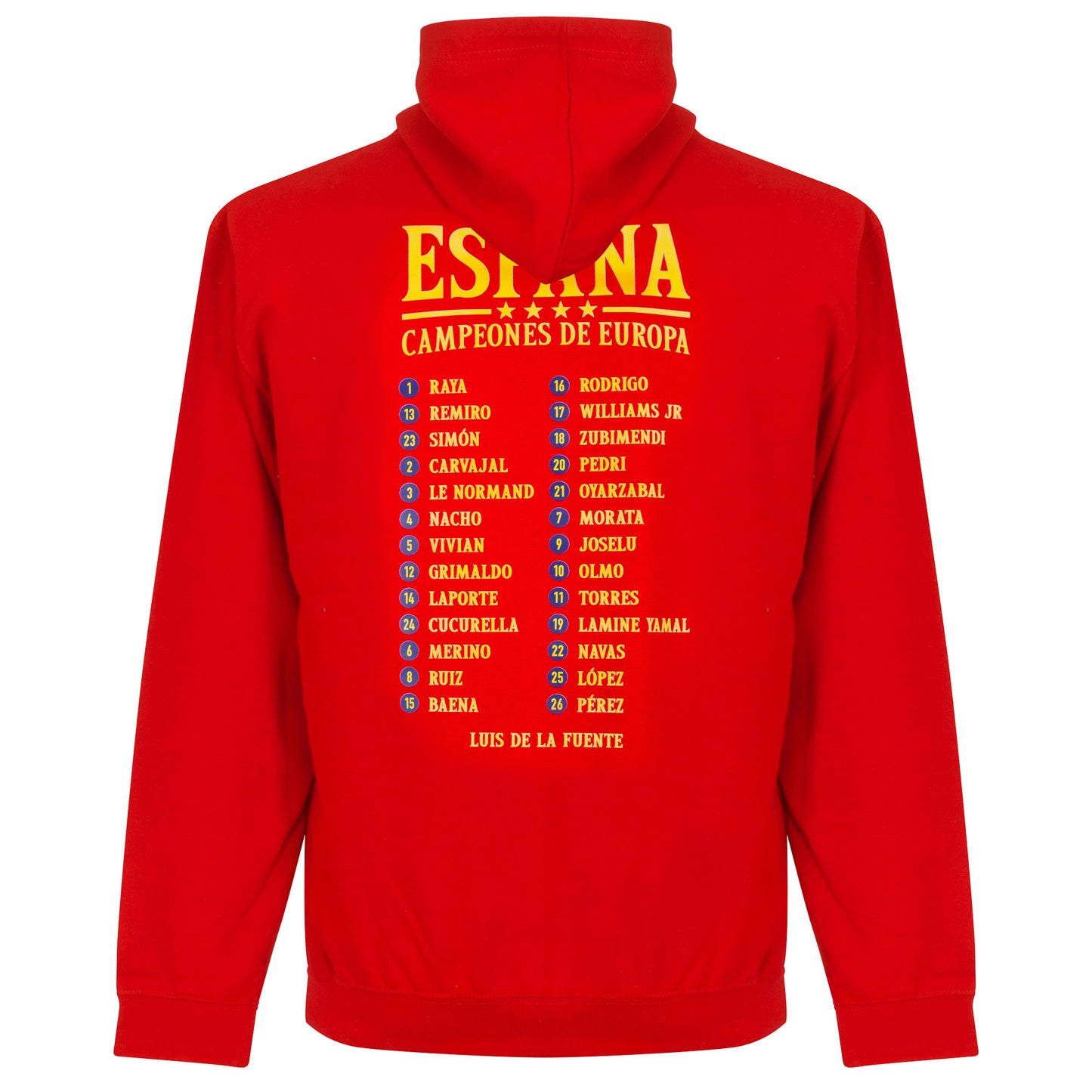 Spain Campeones de Europa 2024 Squad Hoodie - Red