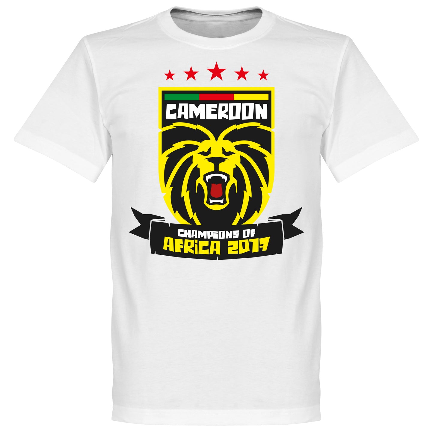 Cameroon Africa Cup of Nations 2017 Winners T-Shirt - White