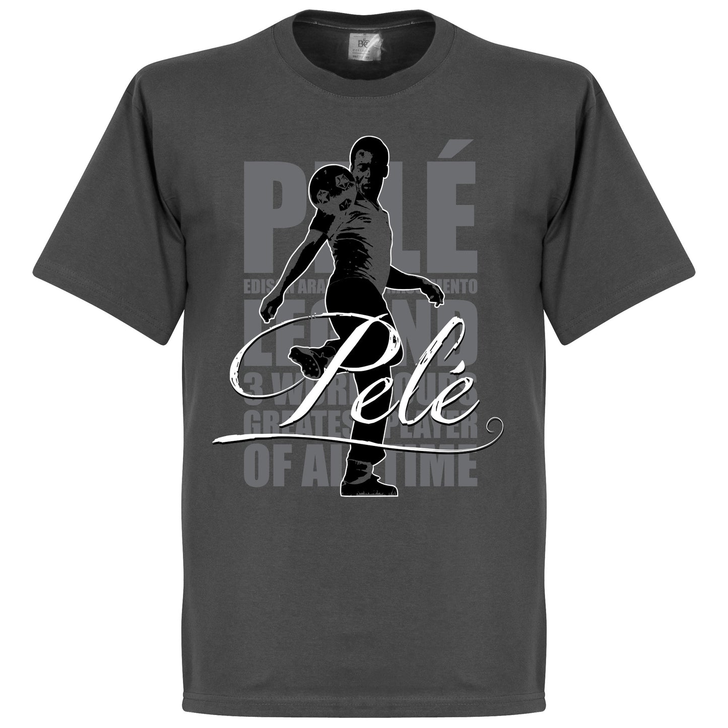 Pele Legend T-Shirt - Dark Grey