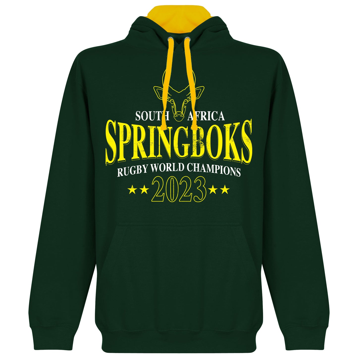 South Africa 2023 Rugby Champions Hoodie - Forest Green/Gold