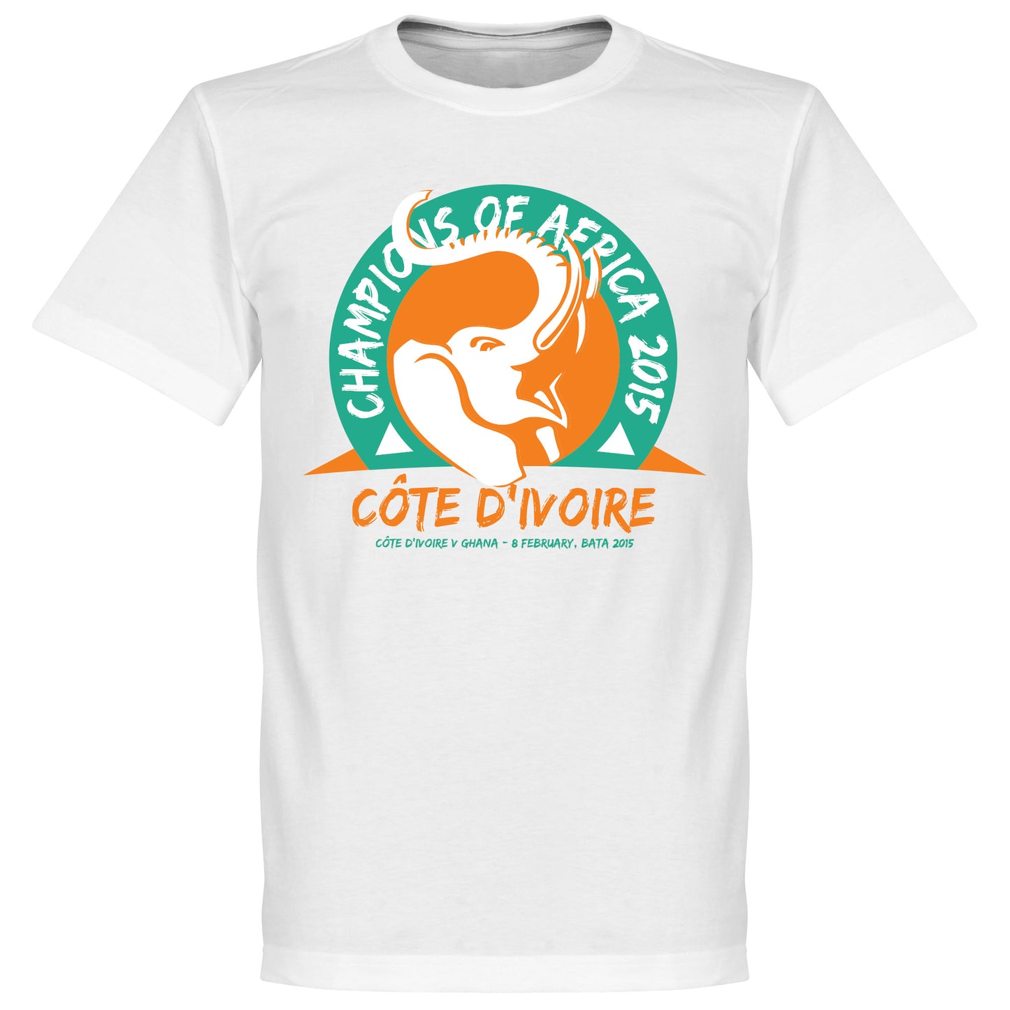 2015 Ivory Coast Champions of Africa T-Shirt 2 - White