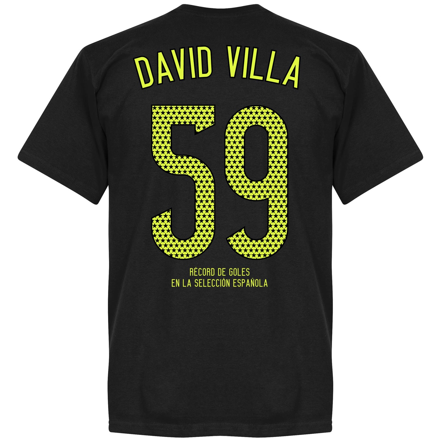David Villa 59 Goals T-Shirt - Black