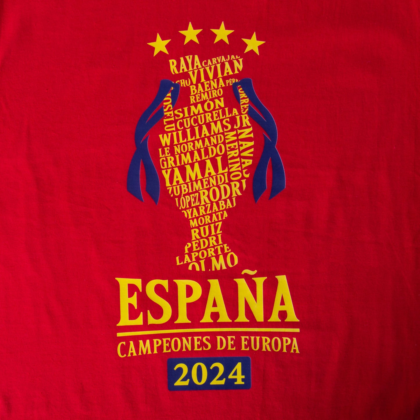 Spain Campeones de Europa 2024 T-shirt - Red