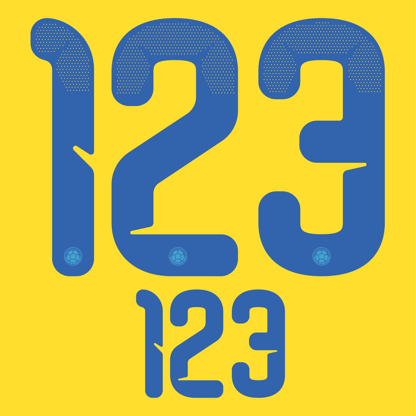 26-27 Colombia Home Adult Player Number Set (254mm/104mm)