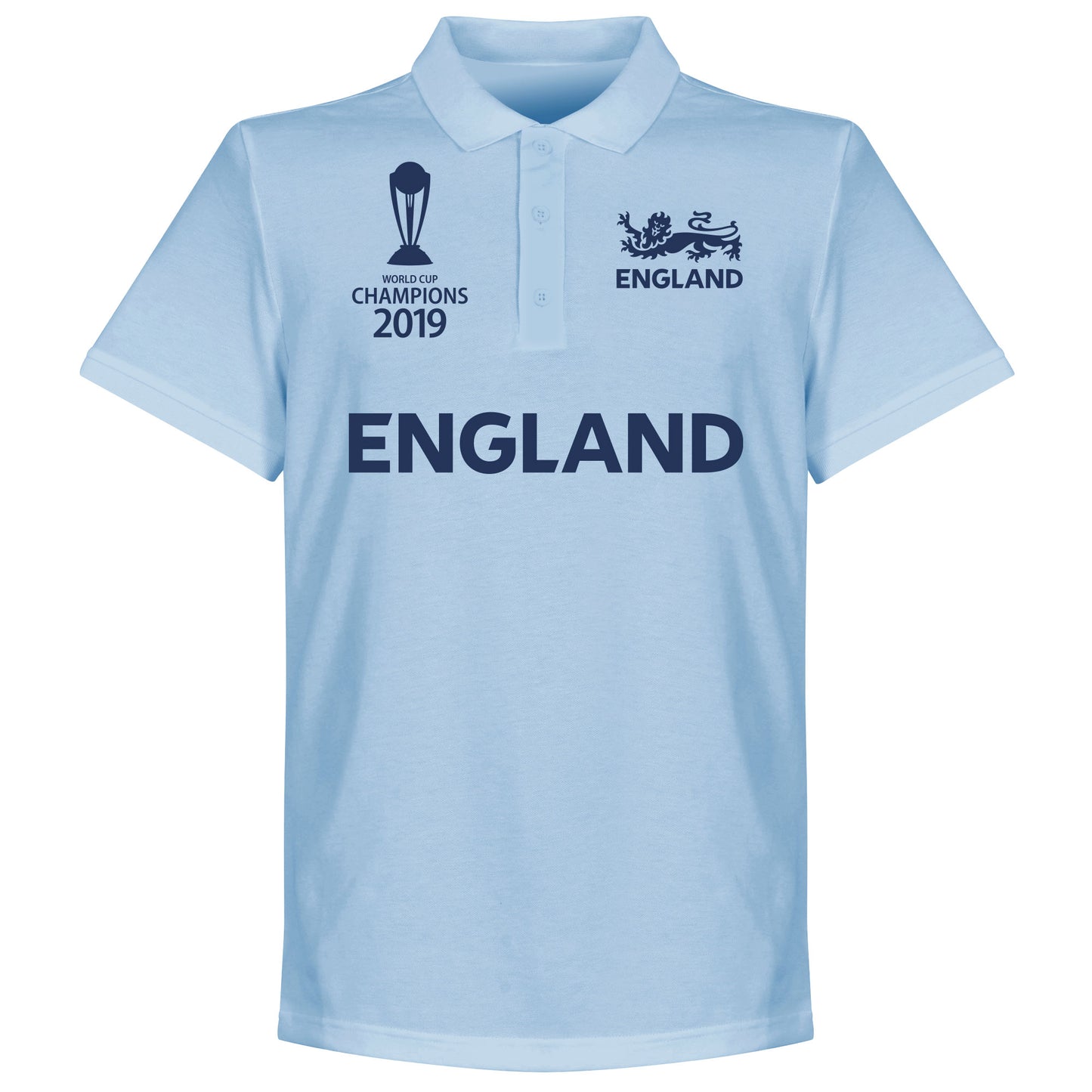 England Cricket World Cup Winners Road to Victory Polo Shirt - Sky