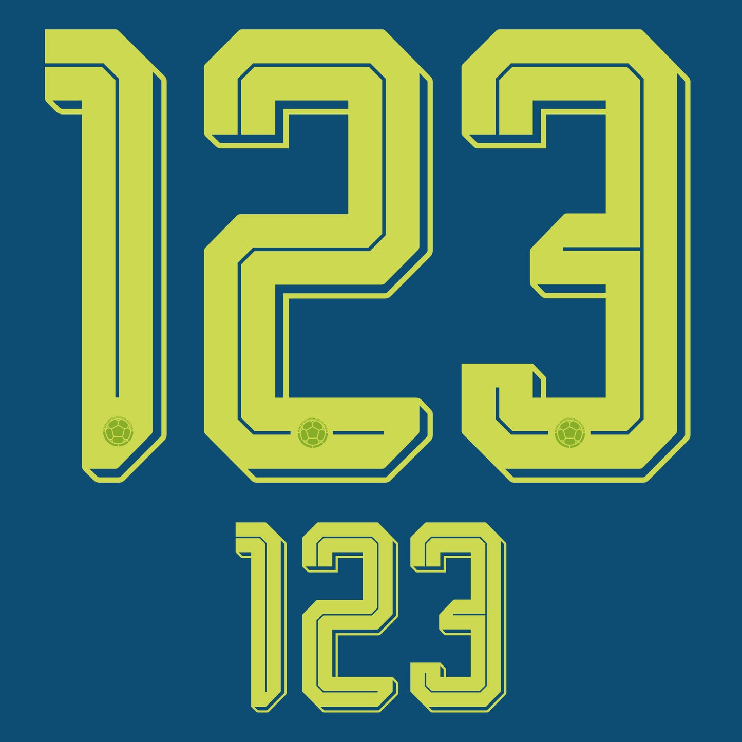 26-27 Colombia Away Adult Player Number Set (254mm/104mm)