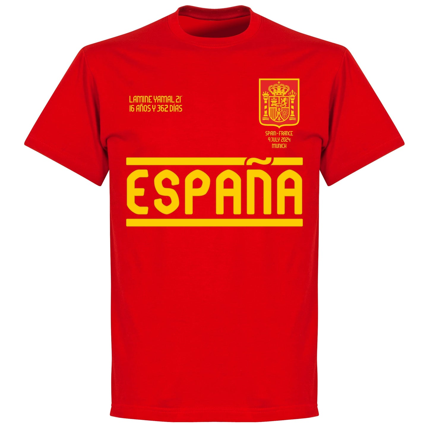 Spain Lamine Yamal Tournament Goalscorer KIDS T-shirt - Red