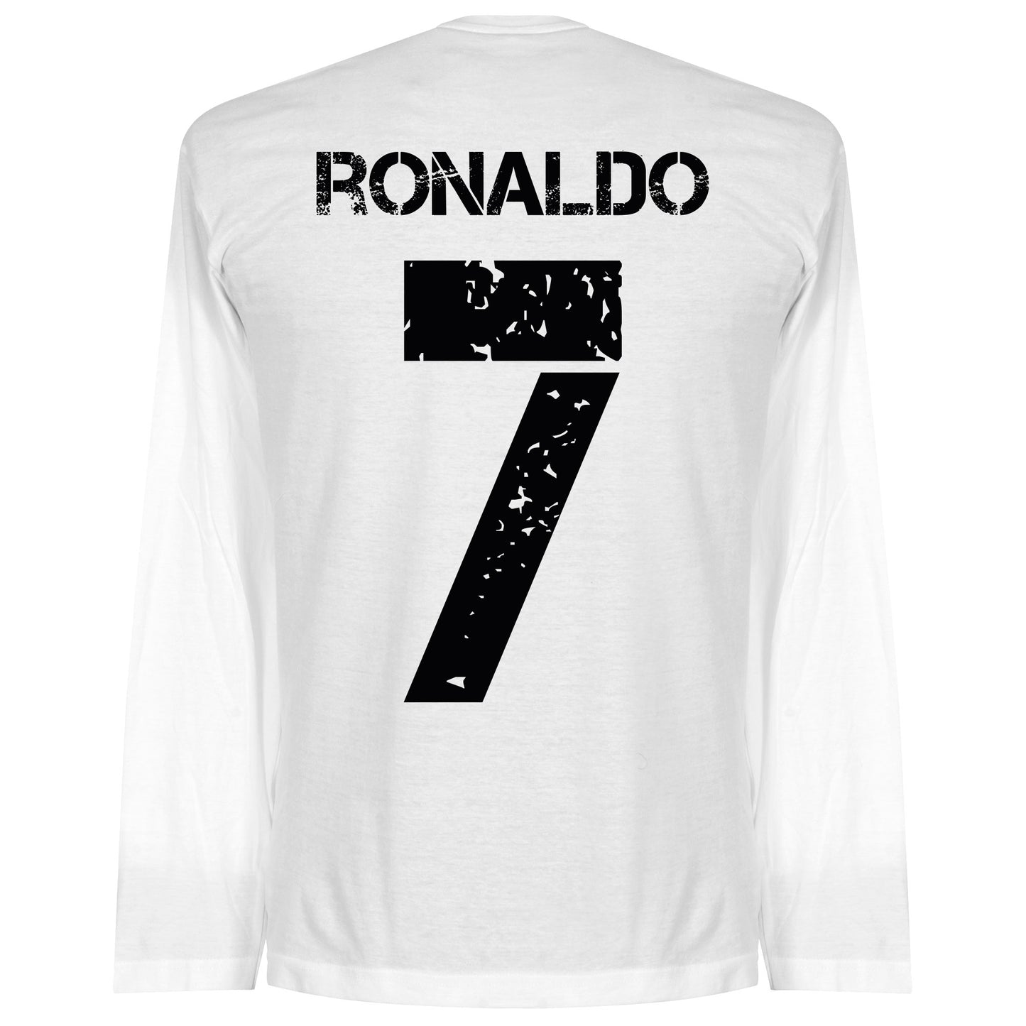 Ronaldo 7 Flag Portugal Flag L/S T-shirt - White