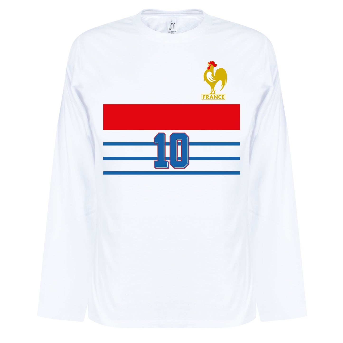 France 1998 Zidane 10 Retro L/S T-shirt - White