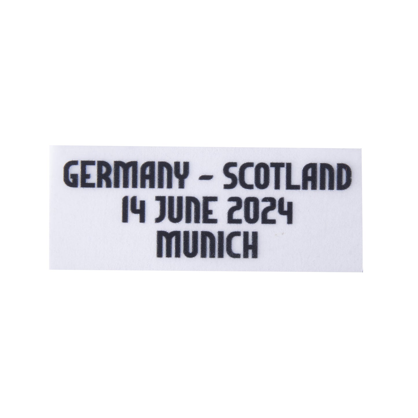 adidas Germany Home Shirt incl. Germany v Scotland 14 June 2024 Matchday Transfer