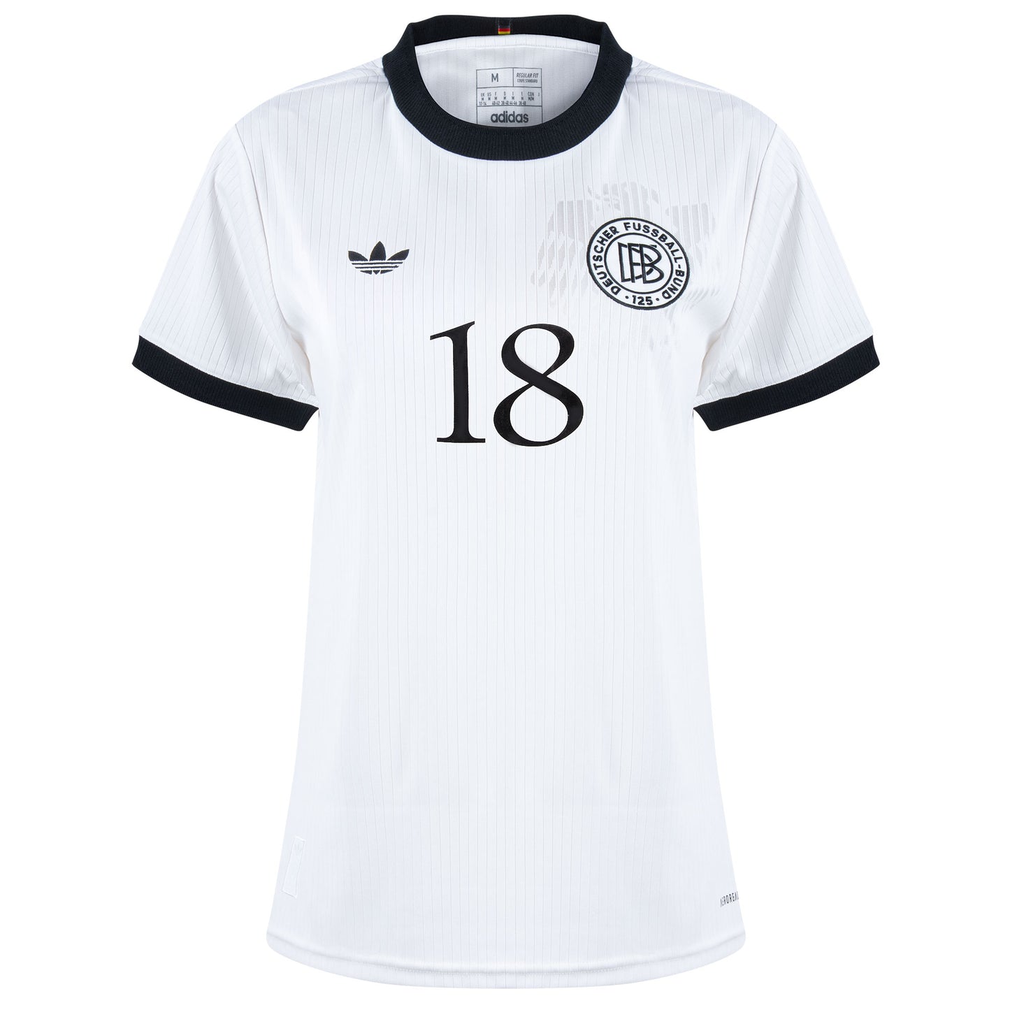 adidas Germany 125th Anniversary Women's Klinsmann 18 Shirt (1996 Legend Flock Printing) - Size Women's M