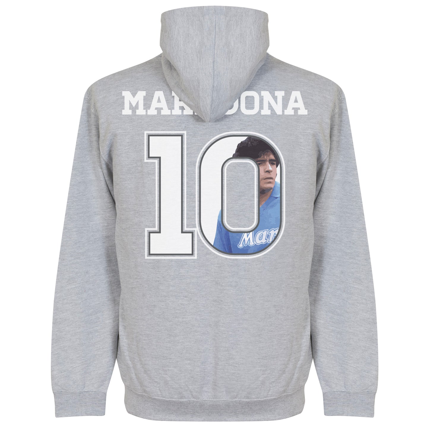 Maradona No10 Legend Hoodie - Grey
