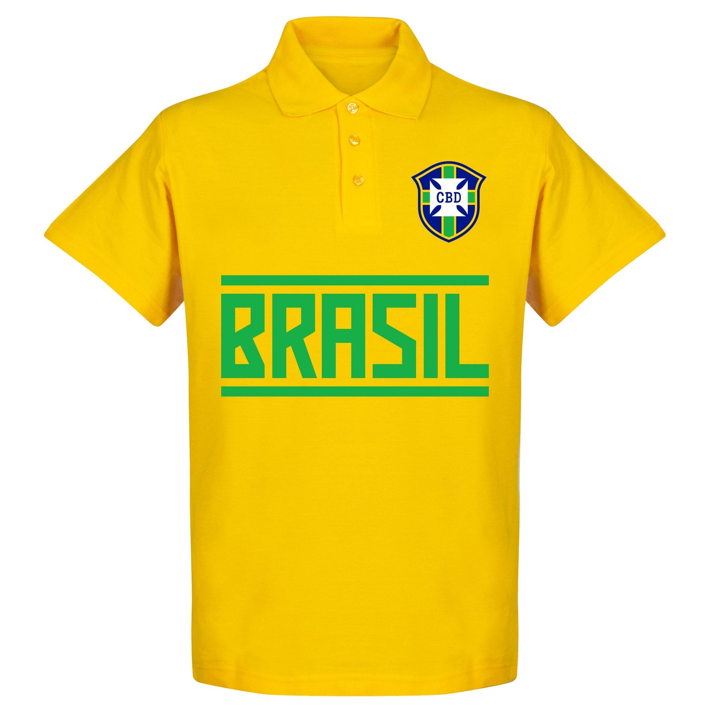 Brazil Team Neymar Jr 10 Polo Shirt - Yellow