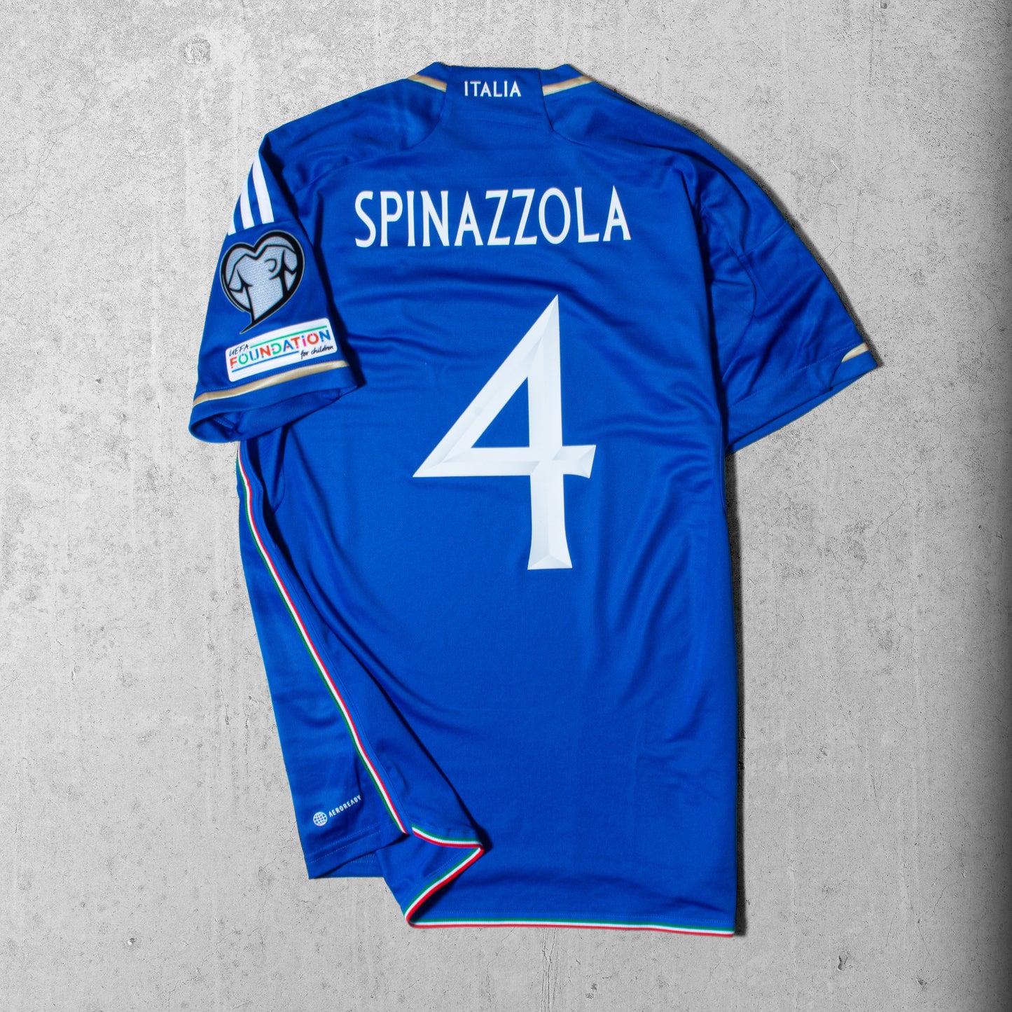 adidas Italy Home Spinazzola 4 Shirt 2023-2024 (Official Printing)
