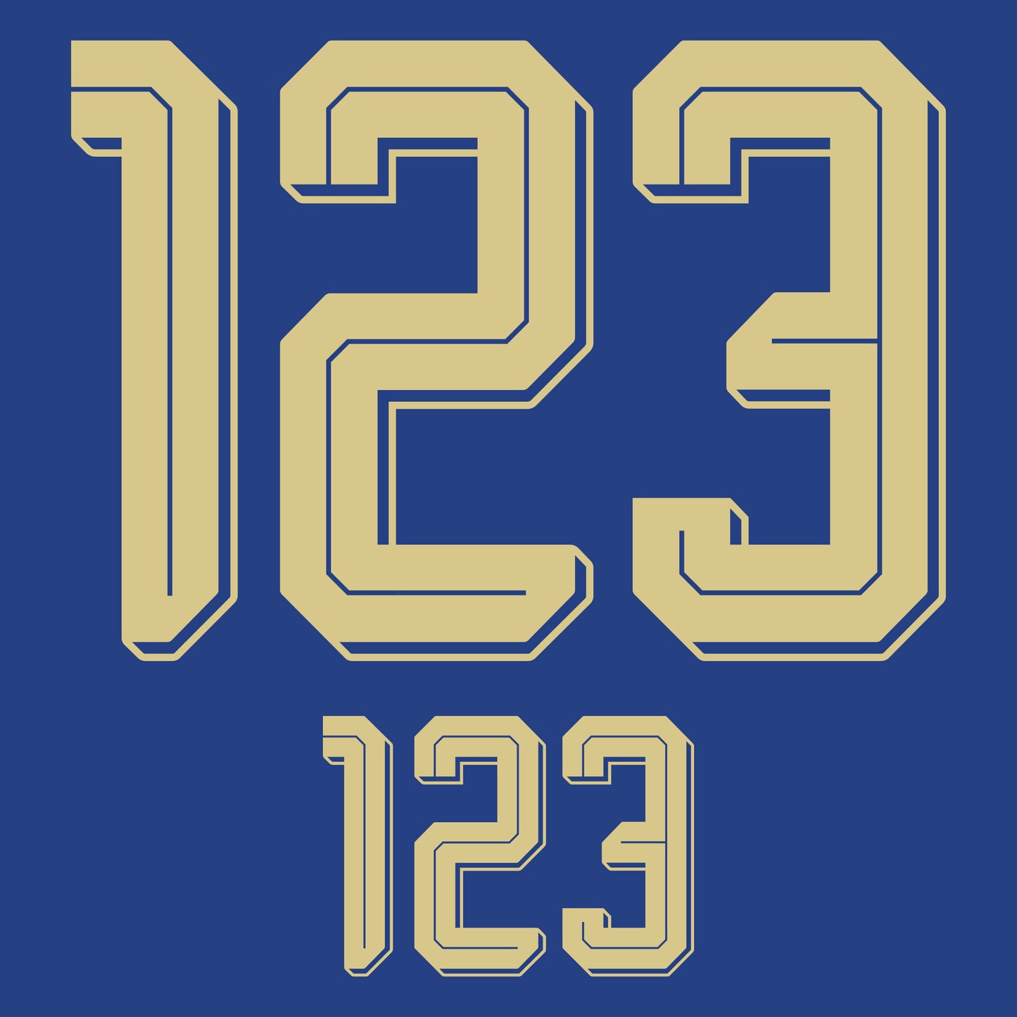 26-27 Sweden Away Adult Player Number Set (254mm/104mm)