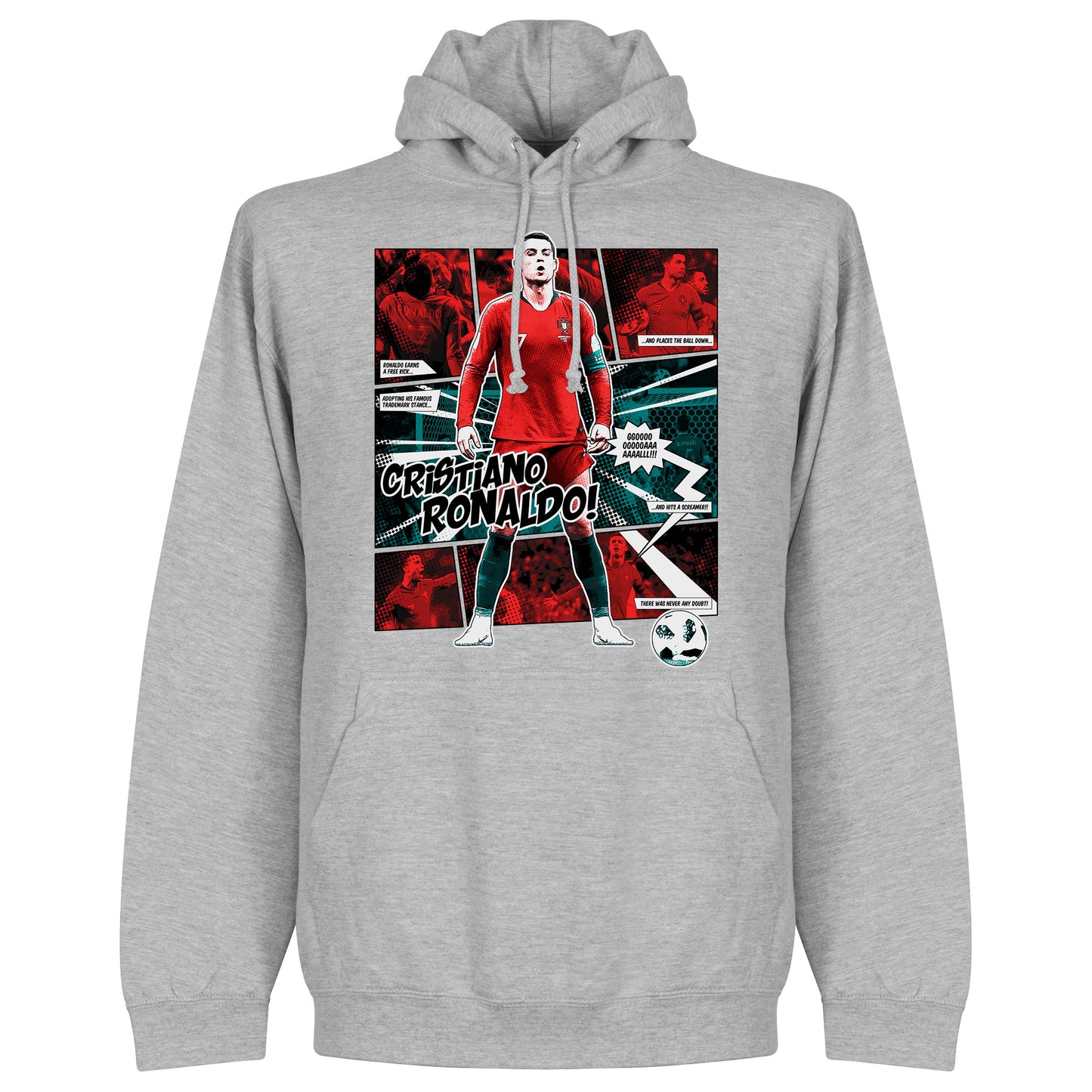 Ronaldo Comic Hoodie - Grey