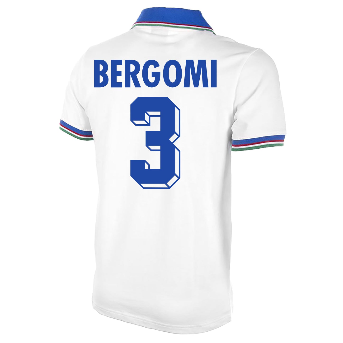 Copa Italy Away Bergomi 3 Retro Shirt World Cup 1982 (Retro Flock Printing)