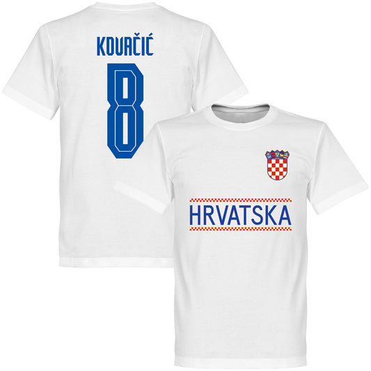 Croatia Kovacic 8 Team T-shirt - White