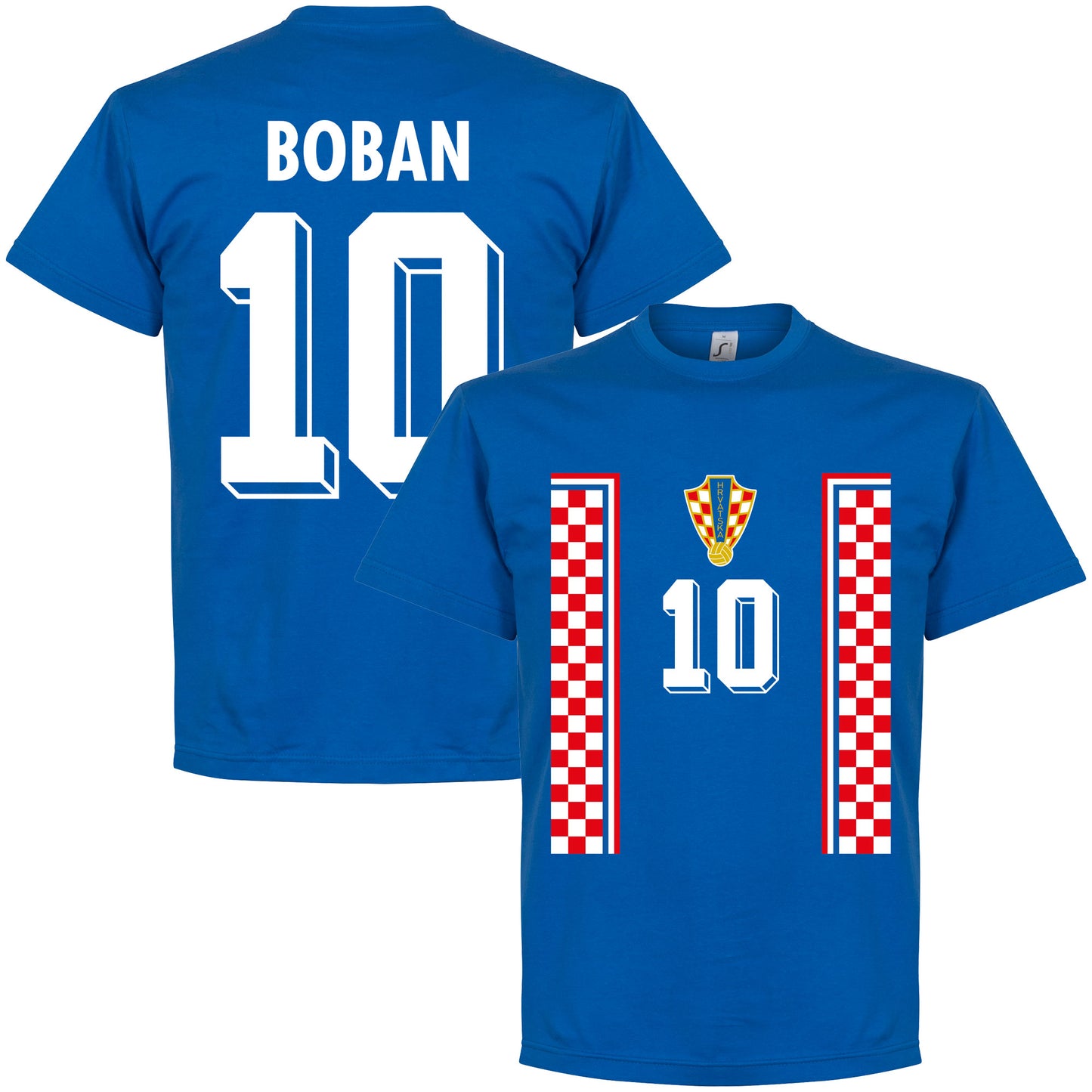 Croatia 98 Retro Boban 10 T-Shirt - Royal