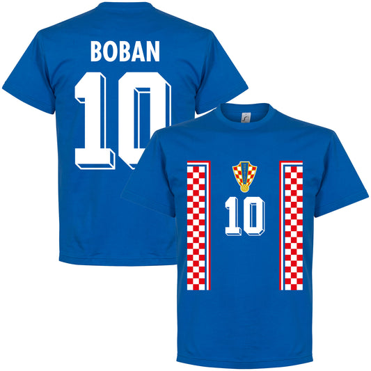 Croatia 98 Retro Boban 10 T-Shirt - Royal
