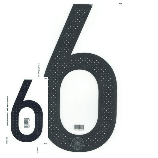 16-17 Adidas Back & Front Numbers - Black Official Name and Number Transfer