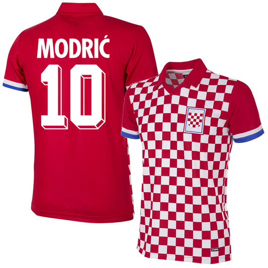 Copa Croatia Home Modrić 10 Retro Shirt 1991-1992 (Retro Flock Printing)