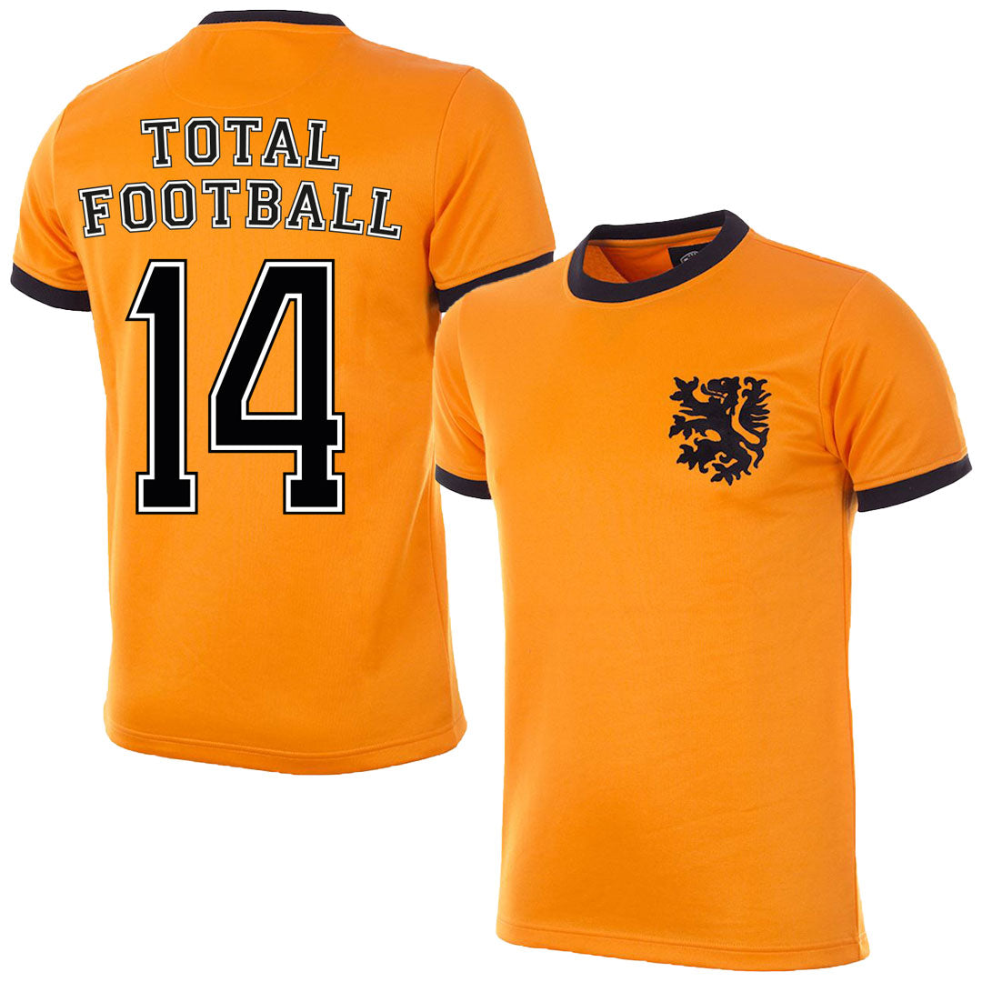 Copa Holland Home Total Football 14 Retro Shirt World Cup 1978 (Retro Flock Printing)
