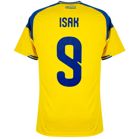 adidas Sweden Home Isak 9 Shirt 2026-2027 (Official Printing)