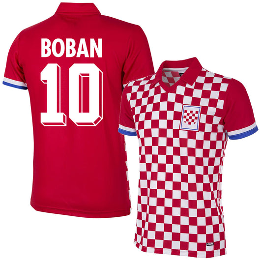 Copa Croatia Home Boban 10 Retro Shirt 1991-1992 (Retro Flock Printing)