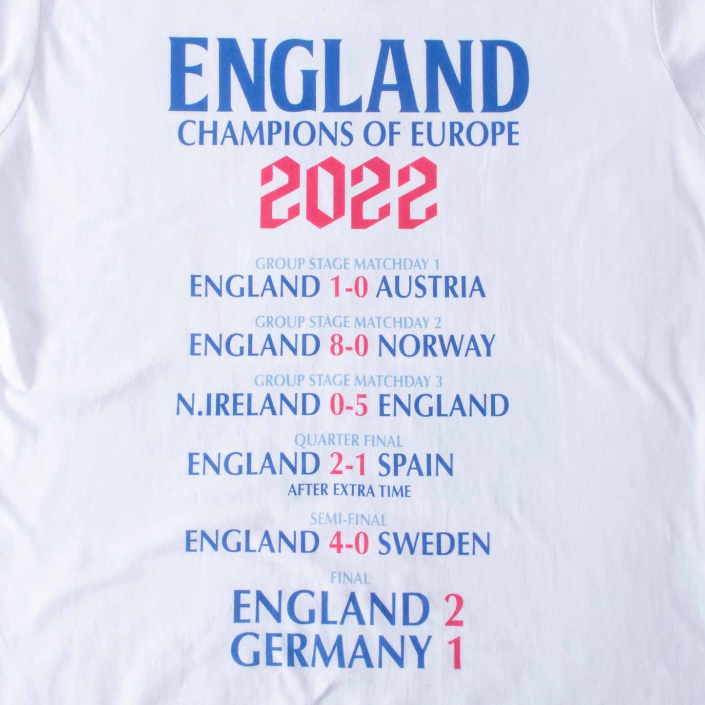England 2022 Winners Road to Victory T-shirt - White