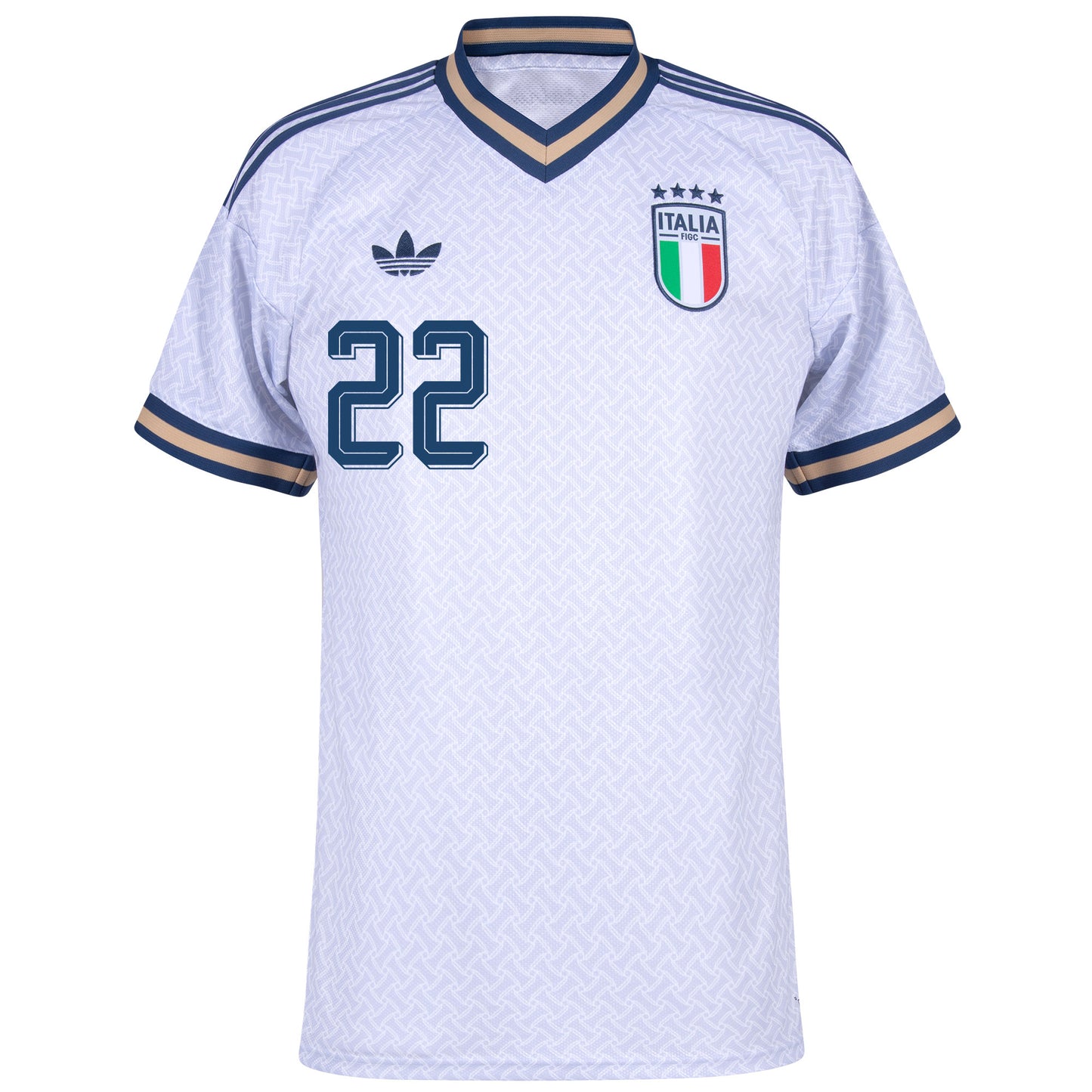 26-27 Italy Away Shirt + Di Lorenzo 22 (Official Printing)