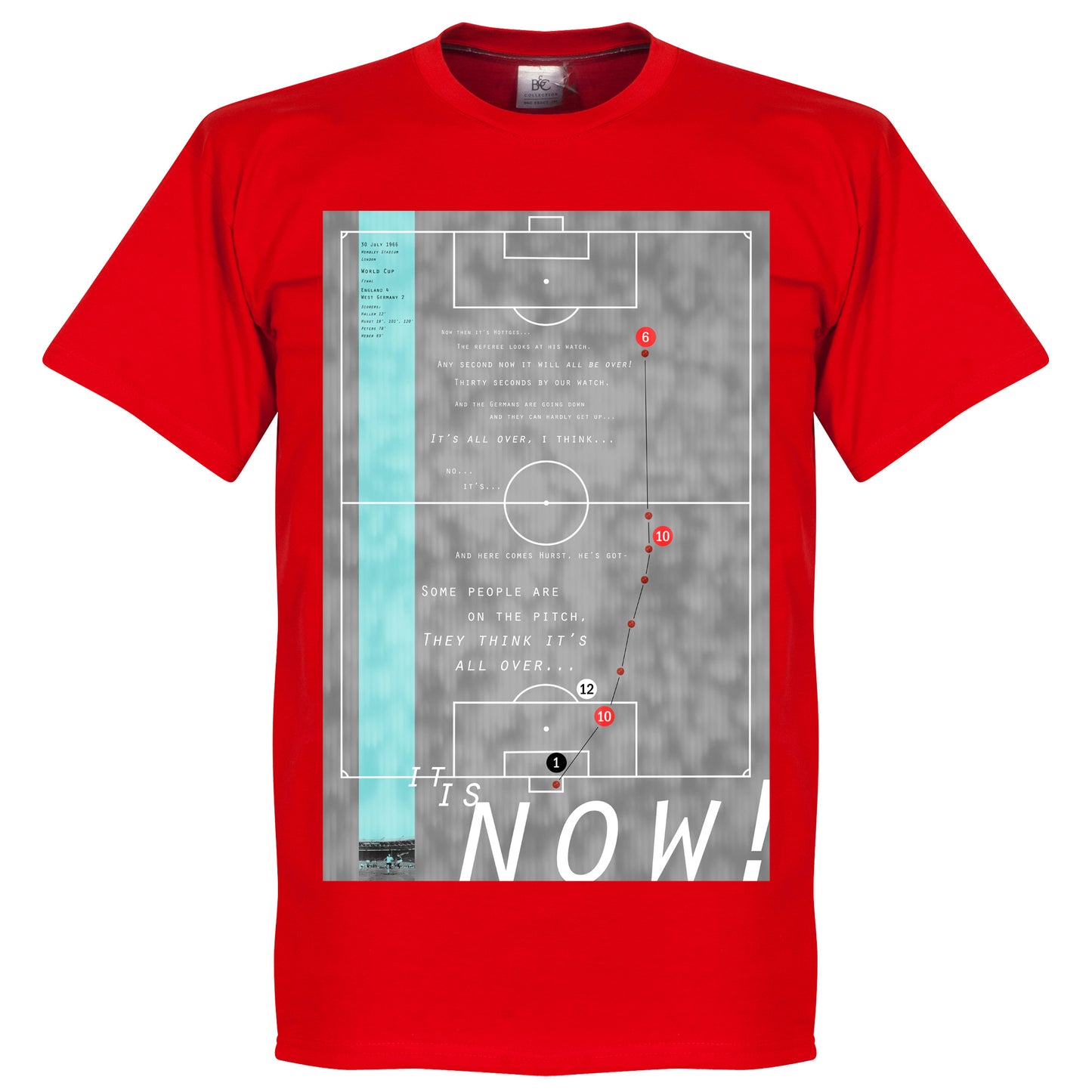 Pennarello Geoff Hurst 1966 Classic Goal T-shirt - Red