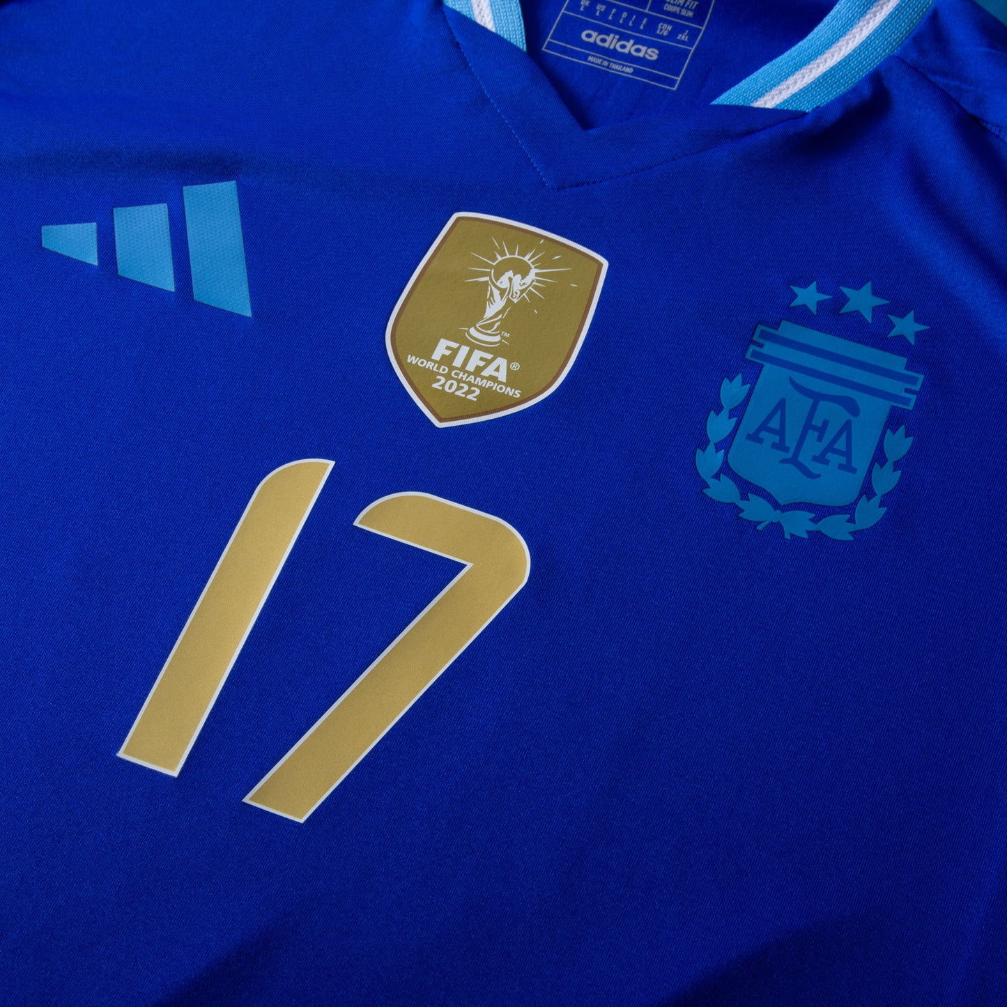 adidas Argentina Away Authentic Garnacho 17 Shirt 2024-2025 (Official Printing)