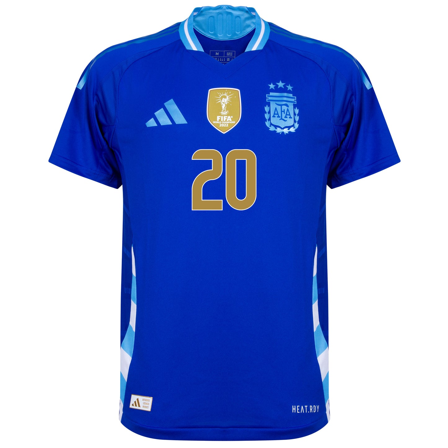 adidas Argentina Away Authentic Mac Allister 20 Shirt 2024-2025 (Official Printing)