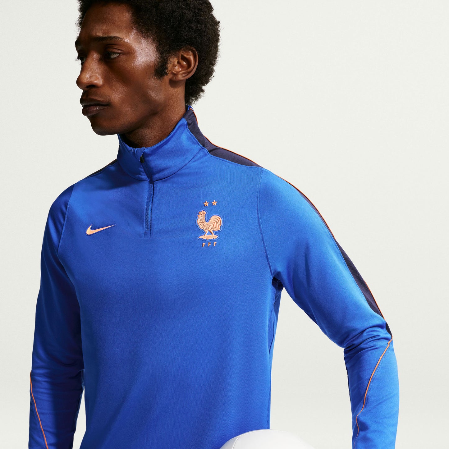 Nike France Dri-Fit Strike 1/4 Zip L/S Drill Top - Royal Blue - 2026-2027