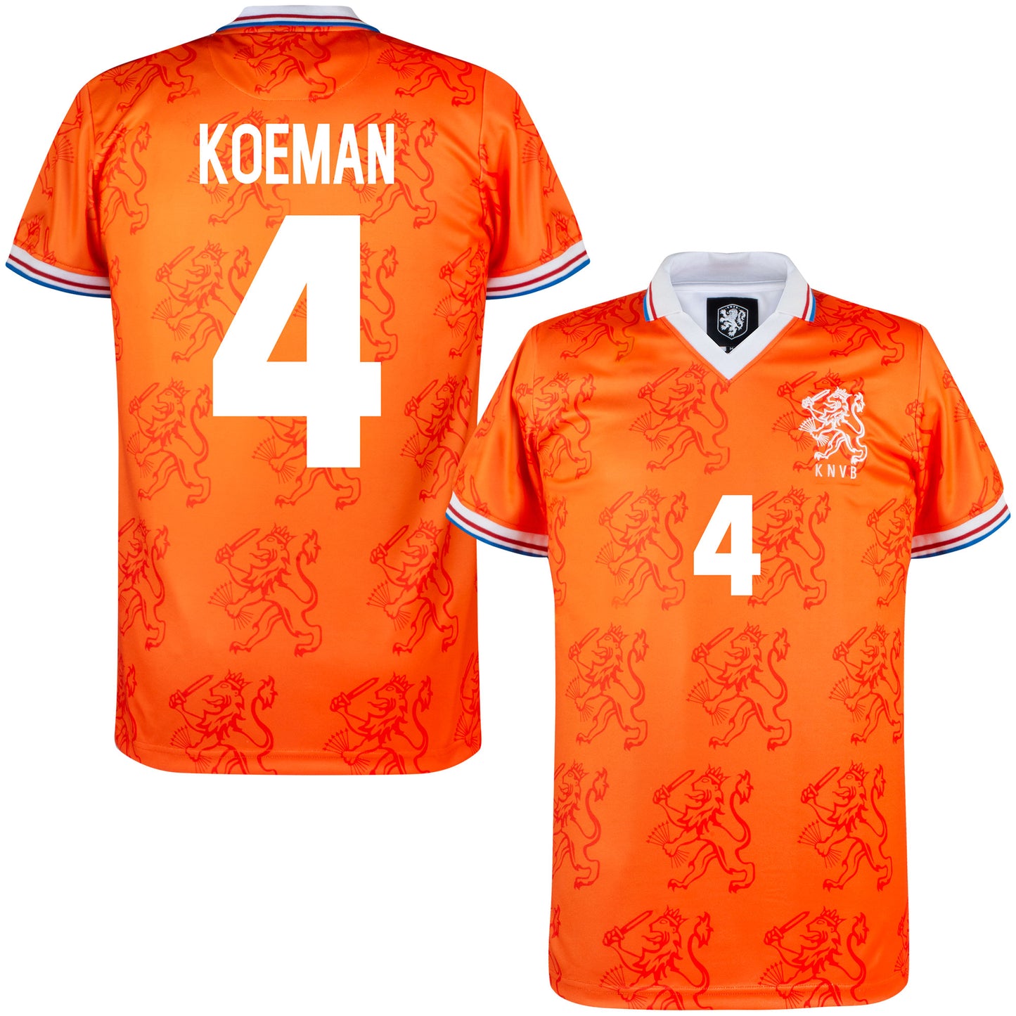 Copa Holland Home Koeman 4 Retro Shirt 1994 (Retro Flock Printing)