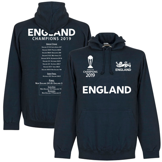 England Cricket World Cup Winners Road to Victory Hoodie - Navy