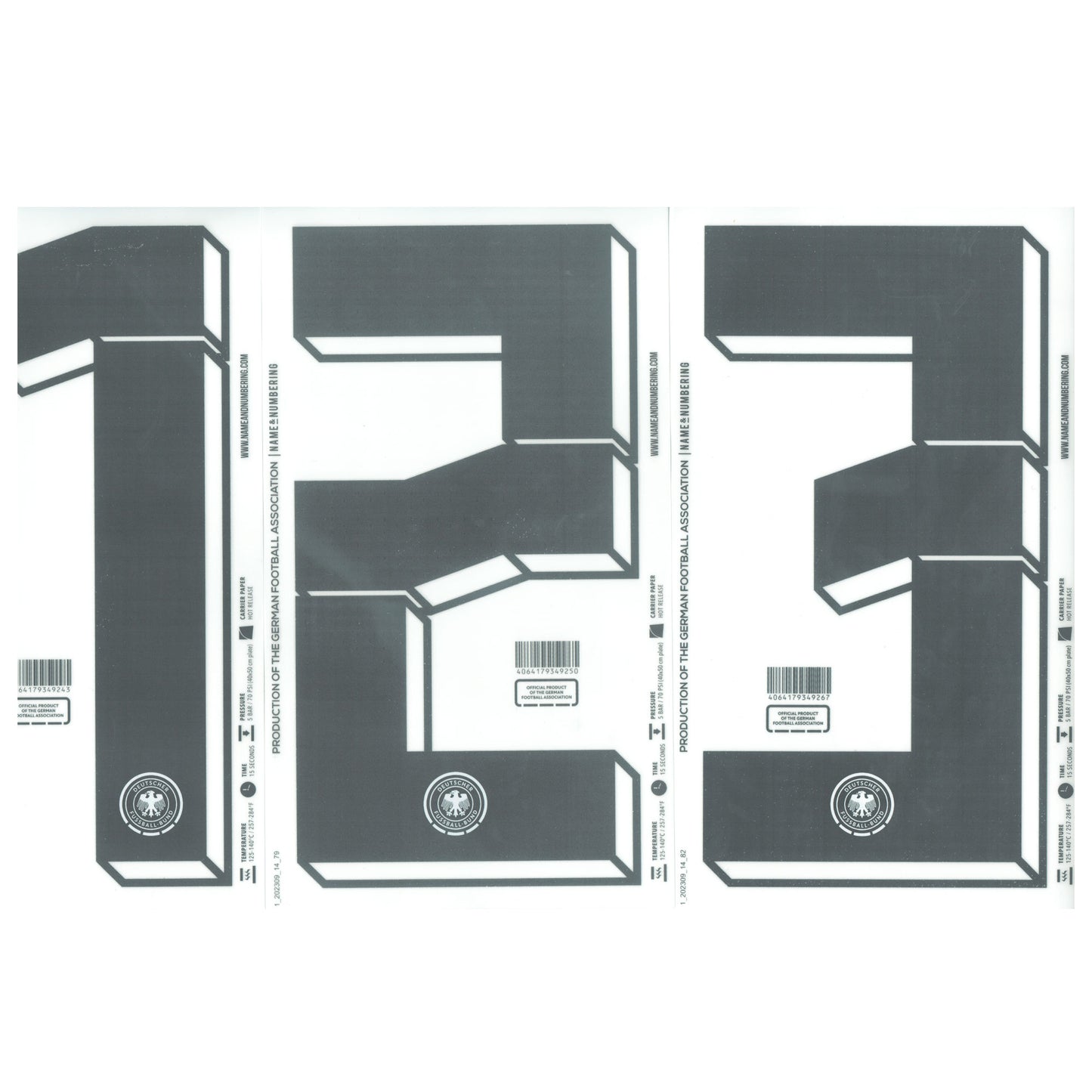 24-25 Germany Home Back Numbers (260mm)