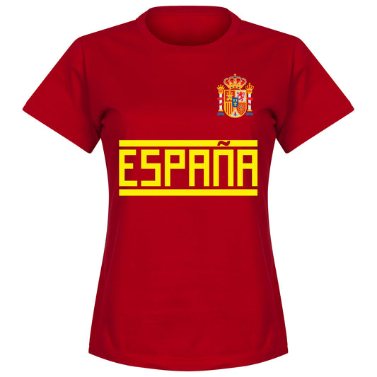 Spain Team Womens T-Shirt - Red